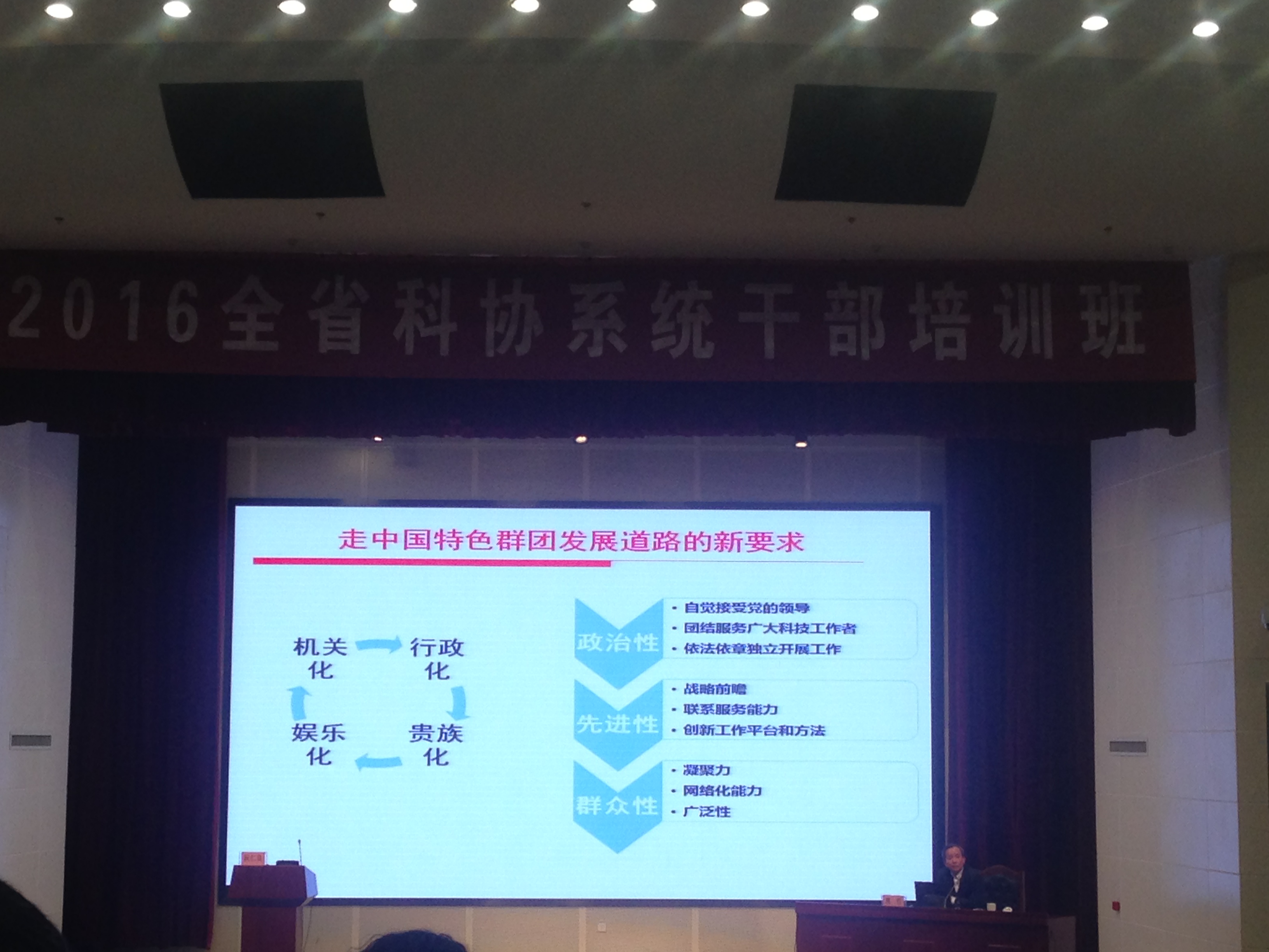 江苏省植物学会参加“2016年全省科协系统干部培训班”